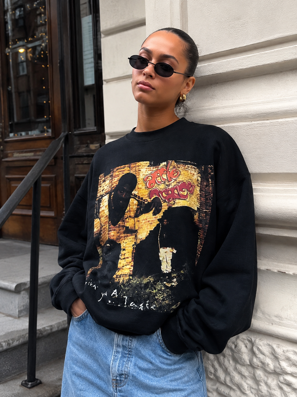 Apple & Orange Vinyl Cover Crewneck | Tribute to Big Apple