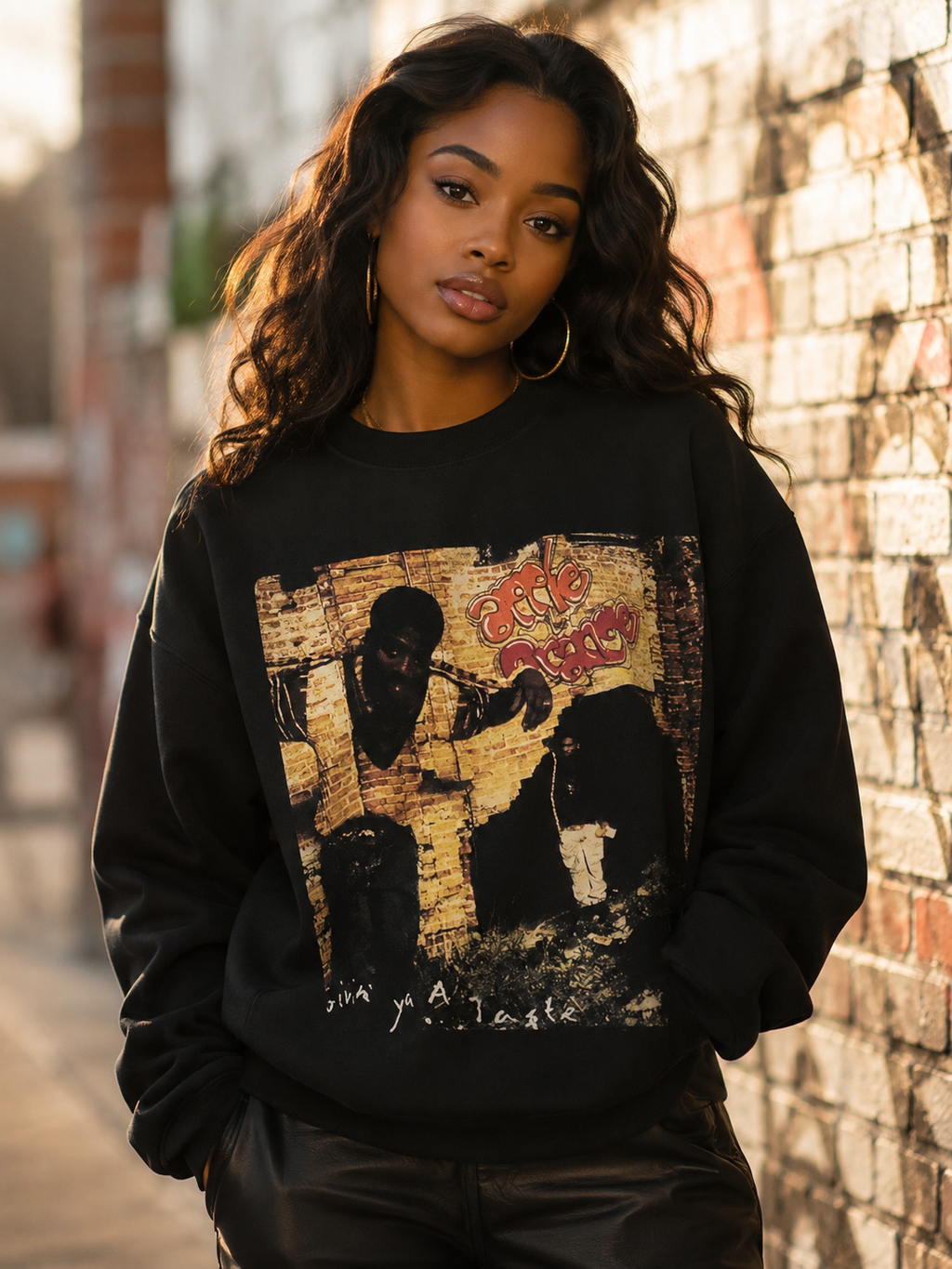 Apple & Orange Vinyl Cover Crewneck | Tribute to Big Apple